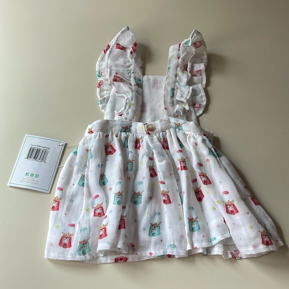 Nola Tawk White Organic Cotton Muslin Dress in Gumball Print - Picture 4 of 9